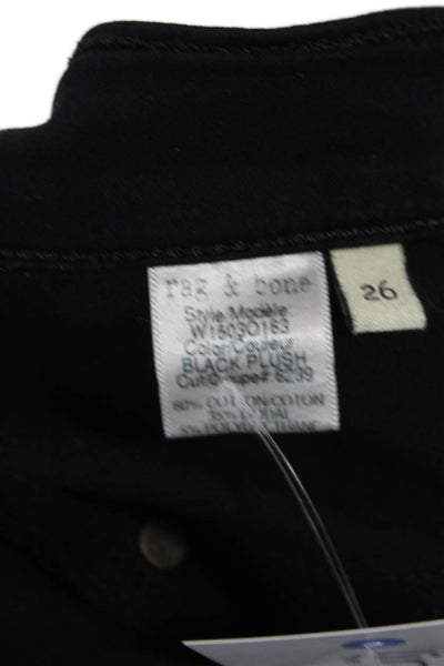 Rag & Bone Jean Women Skinny Black Jeans Cotton Size 26