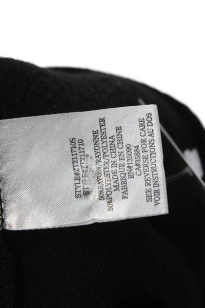 Z Supply Womens Pullover Hoodie Black Rayon Long Sleeve Size S