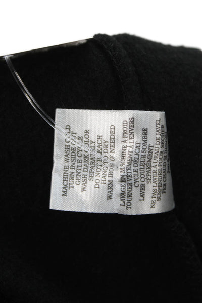 Z Supply Womens Pullover Hoodie Black Rayon Long Sleeve Size S