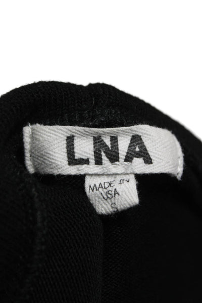 LNA Womens Black Tencel Blend Pullover Hoodie Long Sleeve Size S