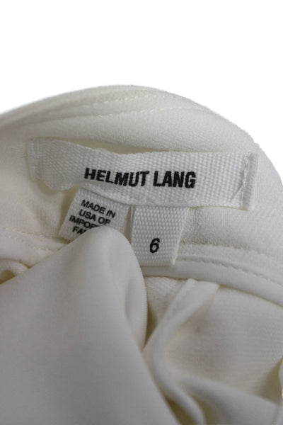 Helmut Lang Womens White Viscose Blend Blazer Button Long Sleeve Size 6