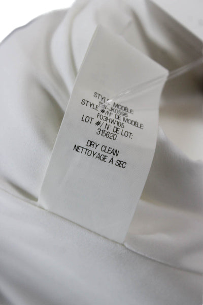Helmut Lang Womens White Viscose Blend Blazer Button Long Sleeve Size 6