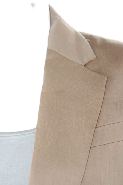 A.L.C. Womens Beige Modal Blazer Long Sleeve Size 00
