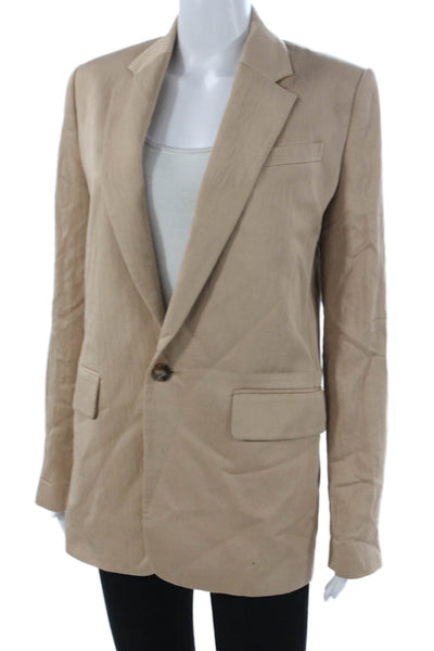 A.L.C. Womens Beige Modal Blazer Long Sleeve Size 00
