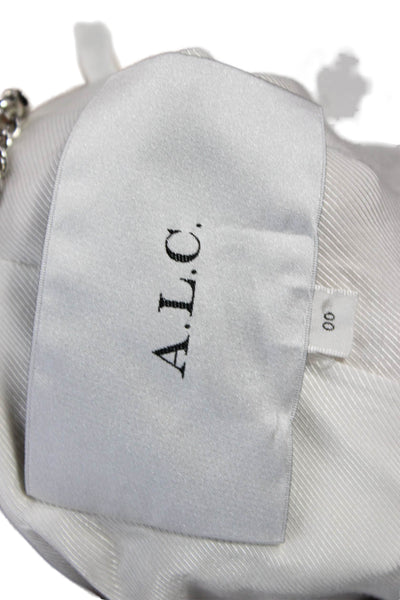 A.L.C. Womens Beige Modal Blazer Long Sleeve Size 00