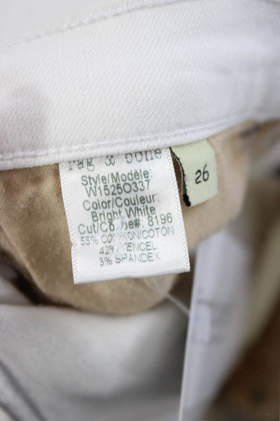 Rag & Bone Jean Womens Skinny White Jeans Size 26