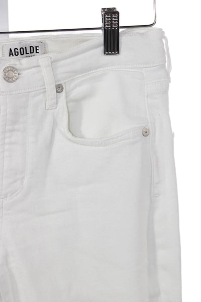 Agolde Womens Skinny High Rise White Jeans Size 26
