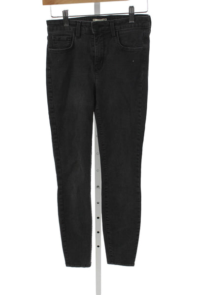 L'Agence Womens Gray Skinny Jeans Cotton High Rise Size 26