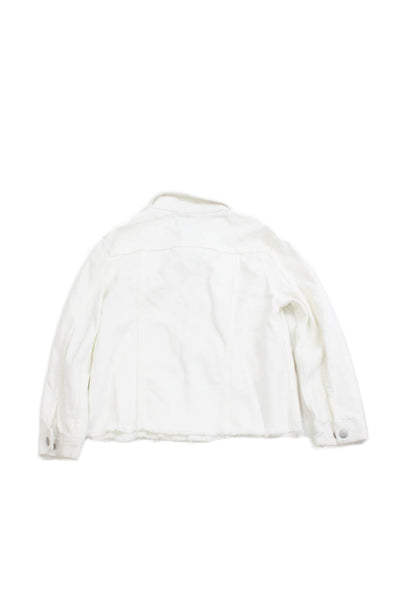 DL 1961 Teens Basic Jacket White Button Long Sleeve Cotton Tencel Size 6