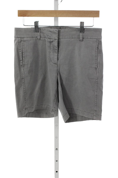 J Crew Womens Chino Shorts Gray Cotton Size 2