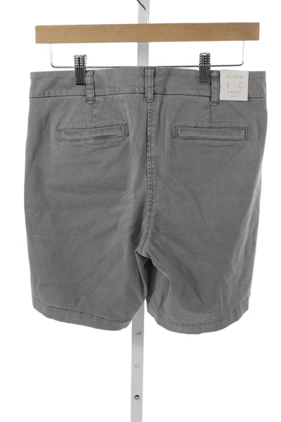 J Crew Womens Chino Shorts Gray Cotton Size 2
