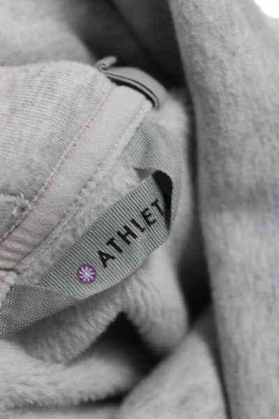 Athleta Women Turtleneck Pullover Gray Polyester Blend Long Sleeve Size XS