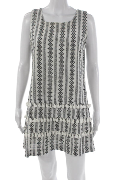 Moon River Womens Shift Dress Black Square Neck Sleeveless Short Cotton Size S