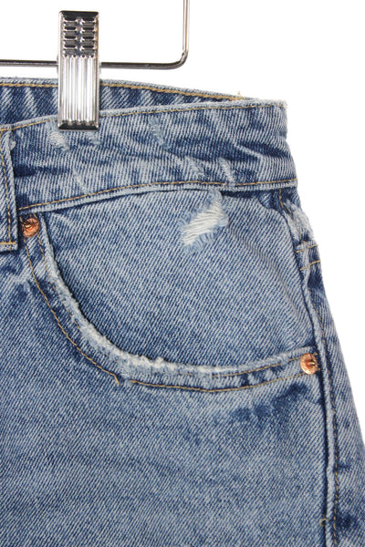 Zara Women Cut-Off Blue Cotton Shorts Size 8