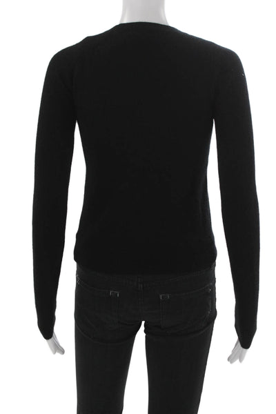 Majestic Filatures Women Pullover Cashmere Sweater Black Size 1