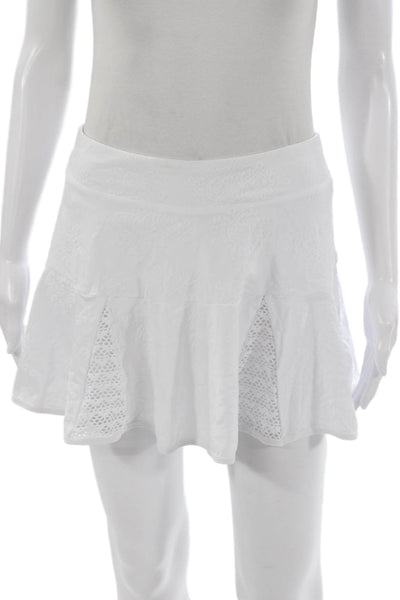 Lilly Pulitzer Women Athletic Floral Nylon Mini Skort White Size S
