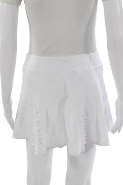 Lilly Pulitzer Women Athletic Floral Nylon Mini Skort White Size S