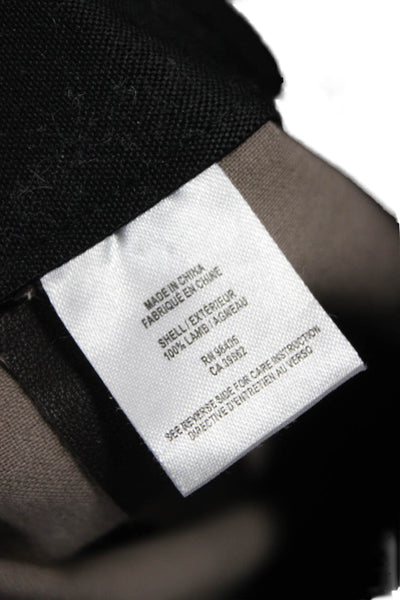 Theory Women Black Lamb Leather Ankle Leggings Size 6