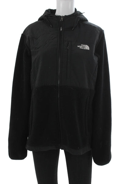The North Face Womens Basic Jacket Black Zip Polyester Long Sleeve Size L