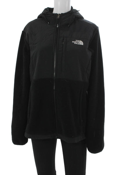 The North Face Womens Basic Jacket Black Zip Polyester Long Sleeve Size L