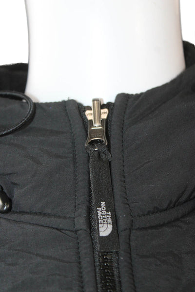 The North Face Womens Basic Jacket Black Zip Polyester Long Sleeve Size L