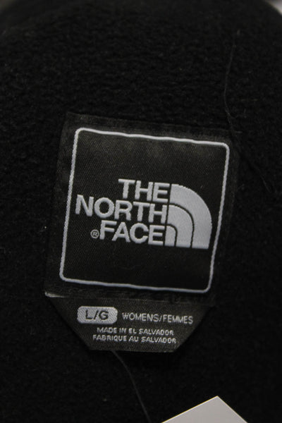The North Face Womens Basic Jacket Black Zip Polyester Long Sleeve Size L
