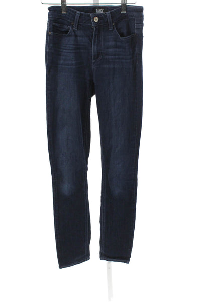 Paige Womens Skinny Jeans Blue Rayon Mid Rise Inseam 30 Size 26