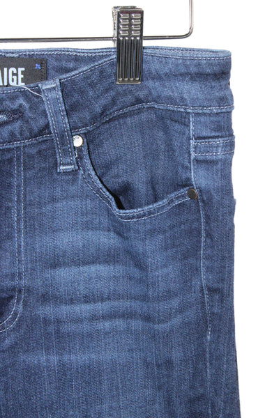 Paige Womens Skinny Jeans Blue Rayon Mid Rise Inseam 30 Size 26