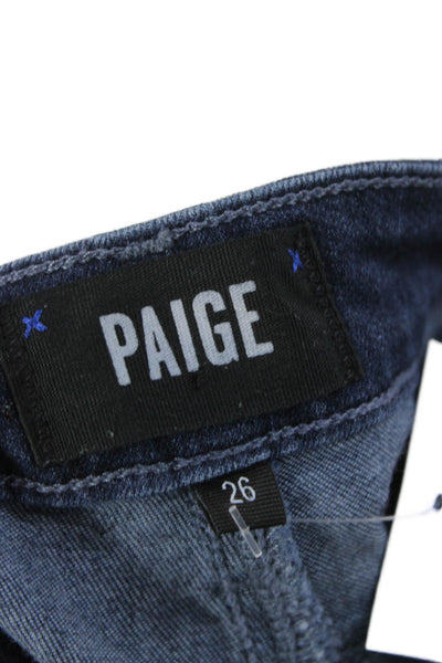 Paige Womens Skinny Jeans Blue Rayon Mid Rise Inseam 30 Size 26
