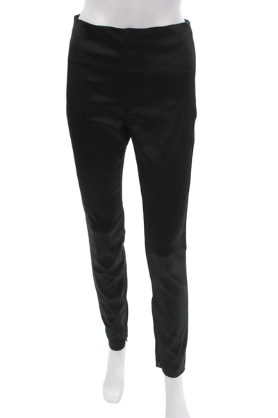 Theory Womens Black Skinny Leggings Acetate Size 4