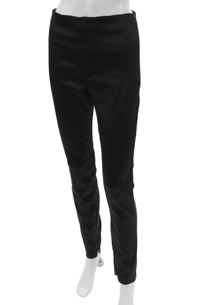 Theory Womens Black Skinny Leggings Acetate Size 4