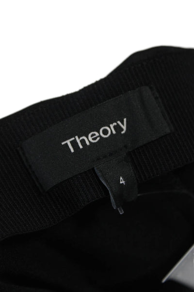 Theory Womens Black Skinny Leggings Acetate Size 4