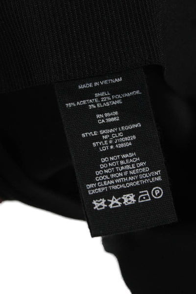 Theory Womens Black Skinny Leggings Acetate Size 4