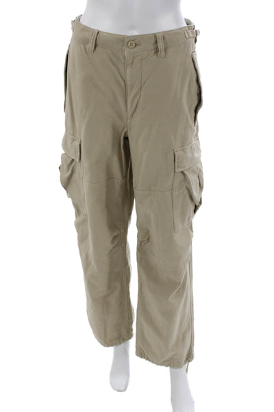 TNA Womens Beige Cotton Cargo Pants Size 4