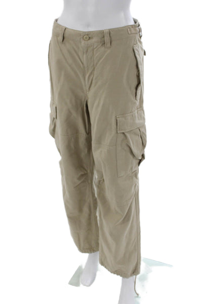 TNA Womens Beige Cotton Cargo Pants Size 4