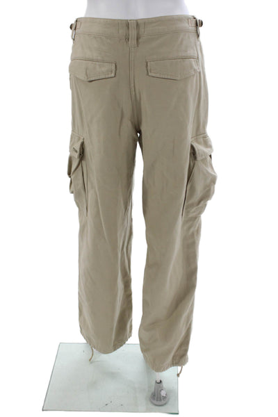 TNA Womens Beige Cotton Cargo Pants Size 4