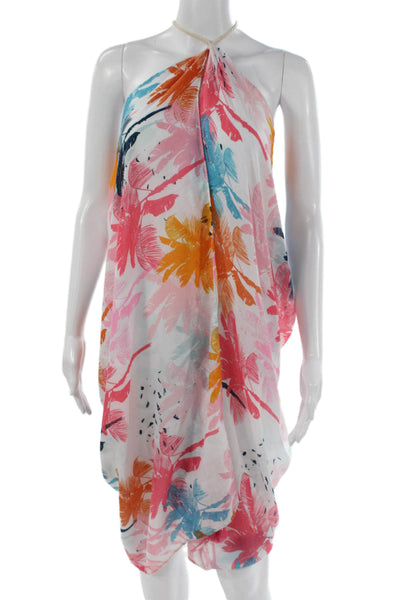 Pool To Party Women Multicolor Floral Tropical Dress Cover Up Size One Size