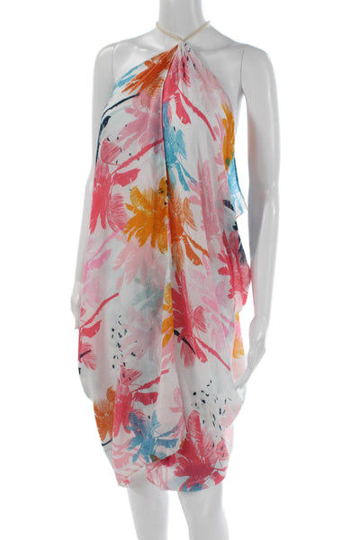 Pool To Party Women Multicolor Floral Tropical Dress Cover Up Size One Size