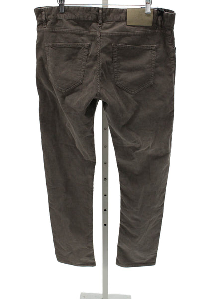 PT Torino Mens Chino Pants Brown Cotton Button Solid Fall Size 36