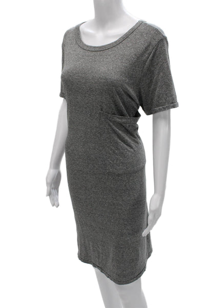 Current/Elliott Women T-Shirt Dress Gray Short Sleeve Size 3