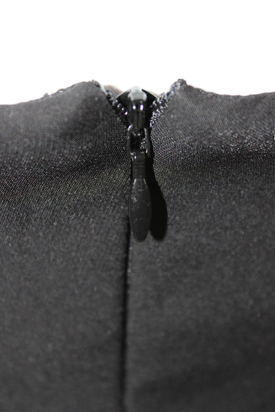 Meshki Women Black Strapless Mini Dress Hook Eye Closure Size S