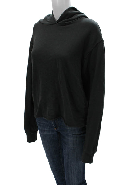 Perfect White Tee Womens Pullover Hoodie Gray 100% Cotton Size S