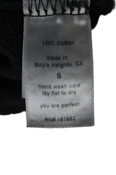 Perfect White Tee Womens Pullover Hoodie Gray 100% Cotton Size S