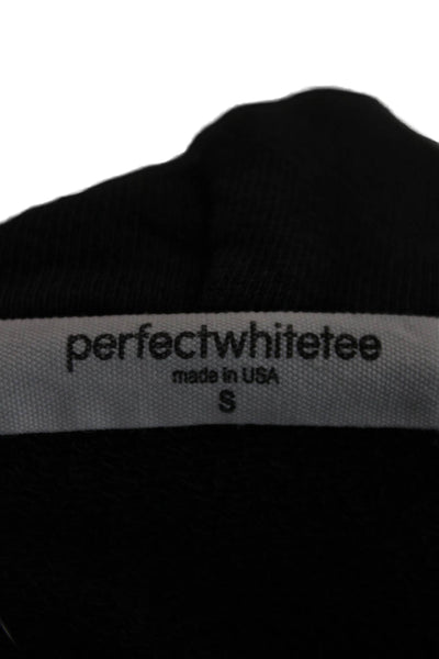 Perfect White Tee Womens Pullover Hoodie Gray 100% Cotton Size S