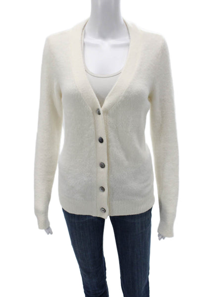 The Drop Womens Cardigan Sweater Ivory V Neck Long Sleeve Size M