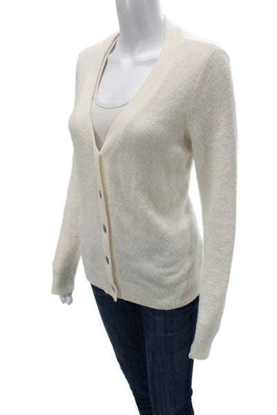 The Drop Womens Cardigan Sweater Ivory V Neck Long Sleeve Size M