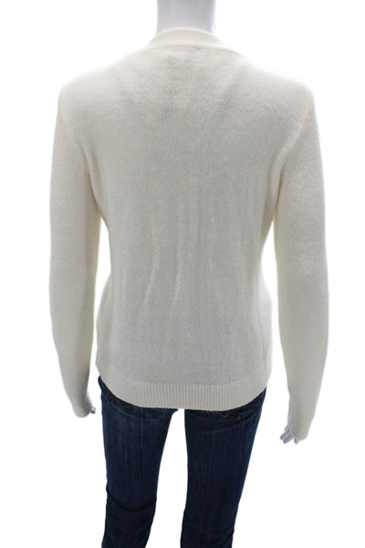 The Drop Womens Cardigan Sweater Ivory V Neck Long Sleeve Size M