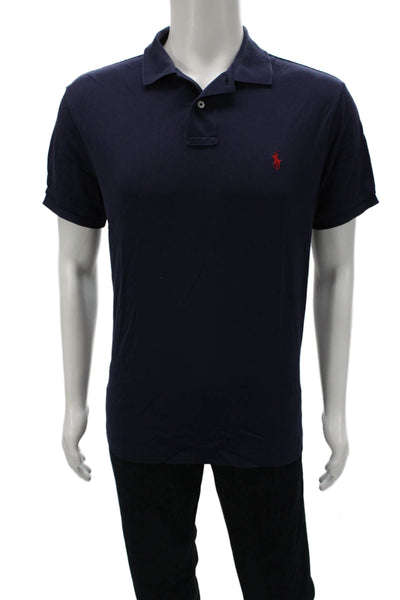 Polo Ralph Lauren Mens Polo Blue Pima Cotton Short Sleeve Size L