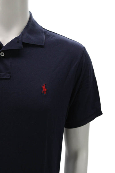 Polo Ralph Lauren Mens Polo Blue Pima Cotton Short Sleeve Size L