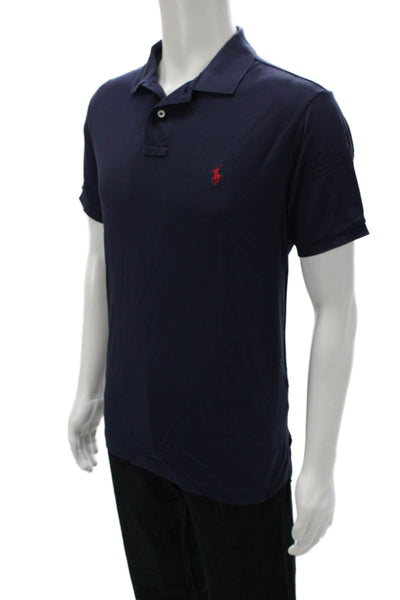 Polo Ralph Lauren Mens Polo Blue Pima Cotton Short Sleeve Size L